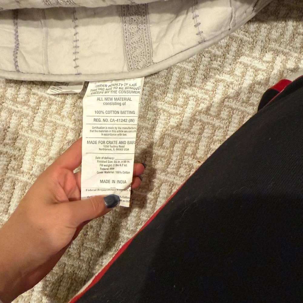 Crate & Barrel Comforter